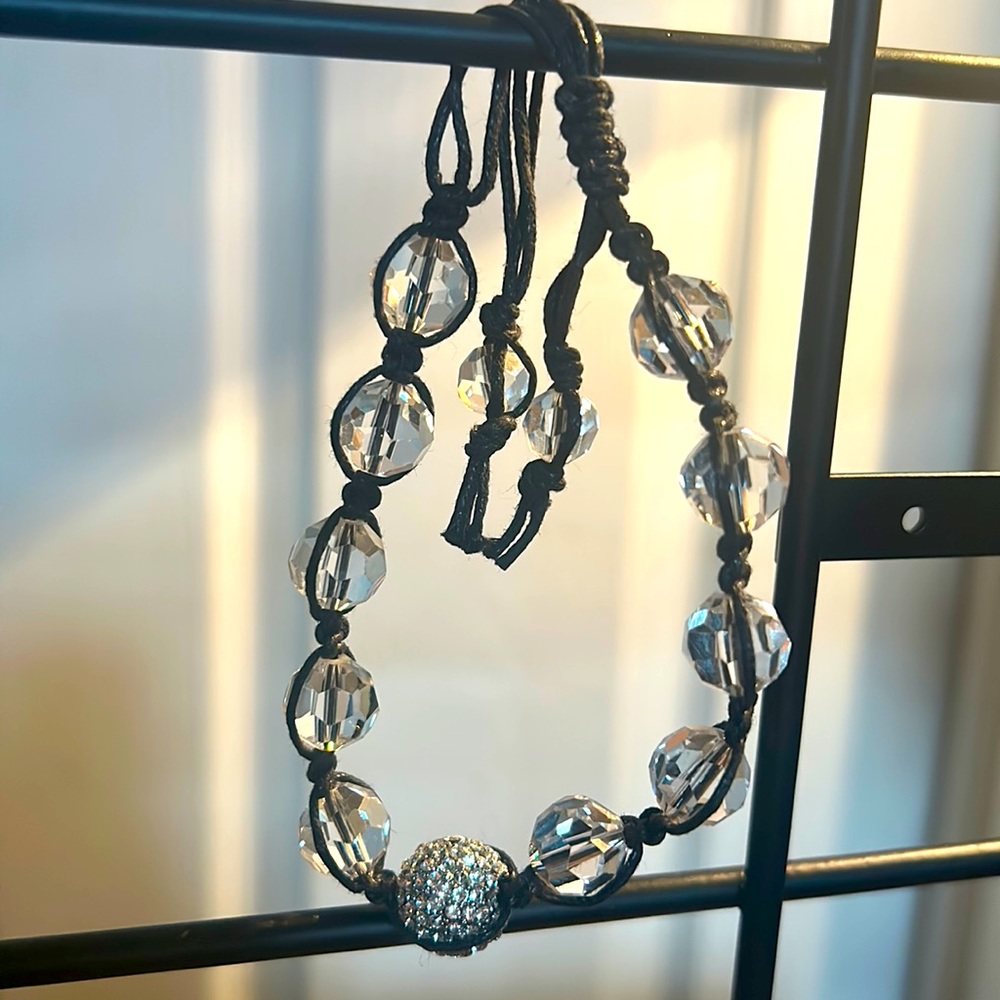 Crystal and clear needed bracelet
